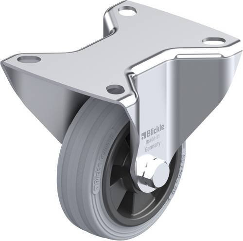 Blickle Bockrolle Rad-Durchmesser: 80mm Tragfähigkeit (max.): 50kg, Farbe: Grau/Schwarz/Blau, Material: Stahl - Bild 1