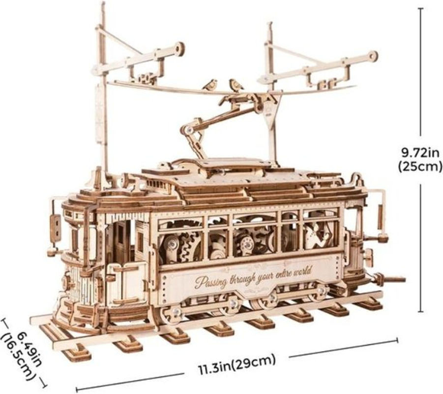 ROBOTIME ROKR Klassische Stadtbahn 3D Holzpuzzle LK801 aus Holz - Bild 1