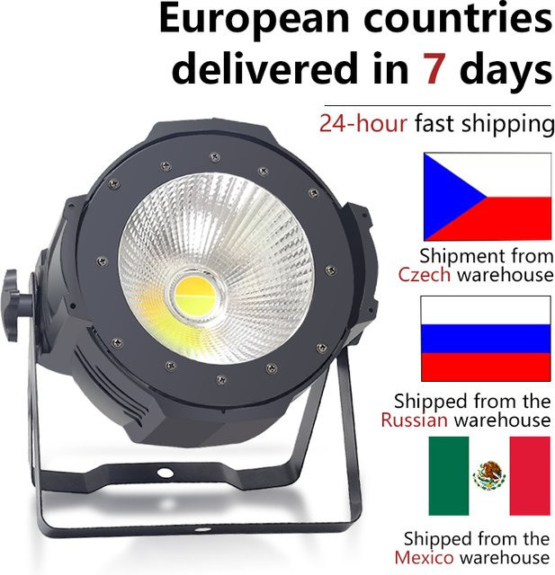 DMX Par COB LED Scheinwerfer 200W mit Warmweiß und Kaltweiß in 2in1 Technologie aus Aluminium in Schwarz - Bild 1