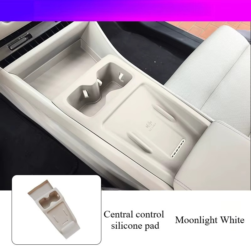 SHUN SOON Silikon Schutzpad für MG MG4 Drahtloses Lade-Becherhalter, Farben: Beige oder Grau - Bild 5