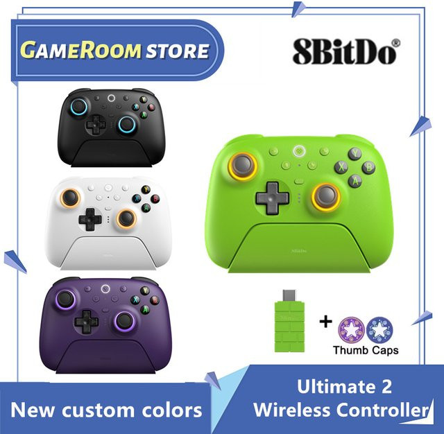 8BitDo Ultimate Wireless 2.4G Gaming Controller mit Hall-Effekt in Schwarz für PC, Windows, Steam, Android und Raspberry Pi - Bild 1