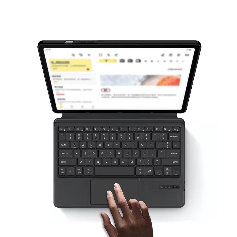 Samsung TrackPad-Tastaturhülle für Galaxy Tab S9 FE Plus FE+ 12,4 Zoll (2023) in Schwarz mit Spanisch und Portugiesisch - Bild 3
