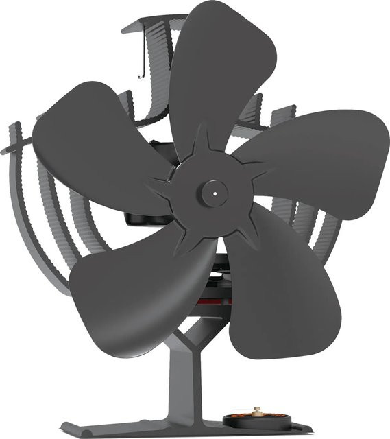 Valo Ofenventilator stehend in Schwarz mit 60° Drehung und Temperaturanzeige - Bild 1