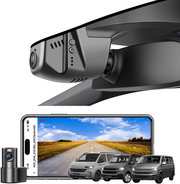 Mangoal 4K Dash Cam mit WiFi und GPS für VW Transporter T6 T6.1 Multivan California Caravelle 2016-2025 (Modell A/B) - Bild 1