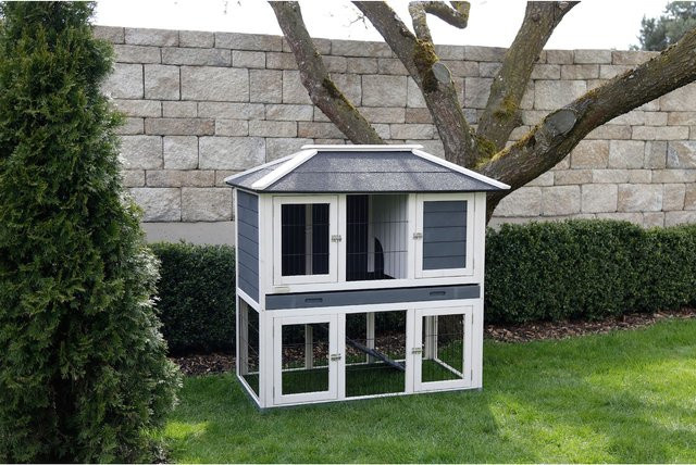 Kerbl Nagerstall Villa Kleintierstall mit Freilaufgehege aus Holz und Metall - Bild 1