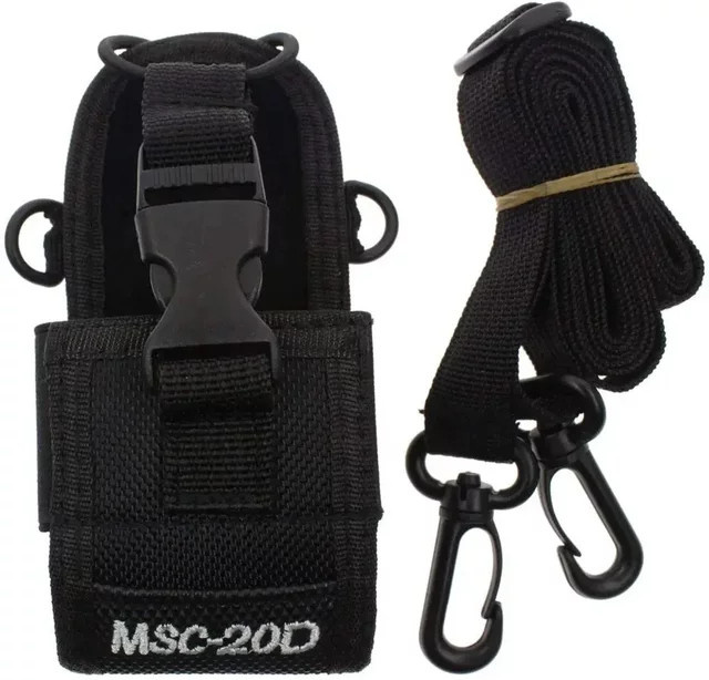 Baofeng MSC-20D Nylon Walkie-Talkie-Halterungstasche mit verstellbarem Schultergurt, Schwarz - Bild 1