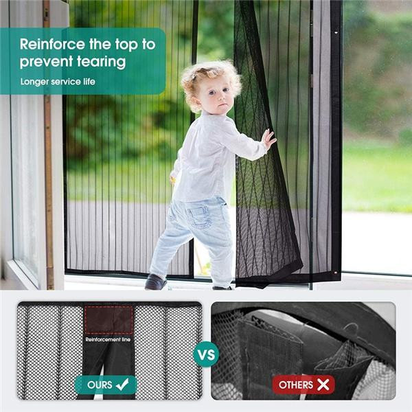 Magnetischer Türvorhang als Mückenschutz von Sufdarj Home Textiles in Weiß, B: 120 cm, H: 220 cm - Bild 4