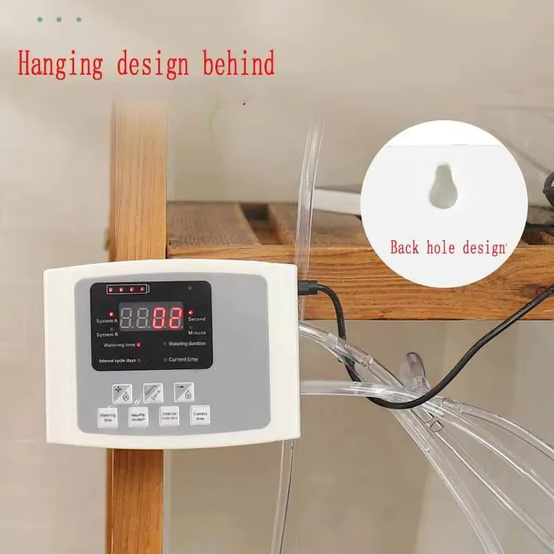 Automatisches Solar Bewässerungssystem für den Garten mit Bewässerungs-Timer und Tropfbewässerungs-Kit in Grau und Weiß - Bild 4