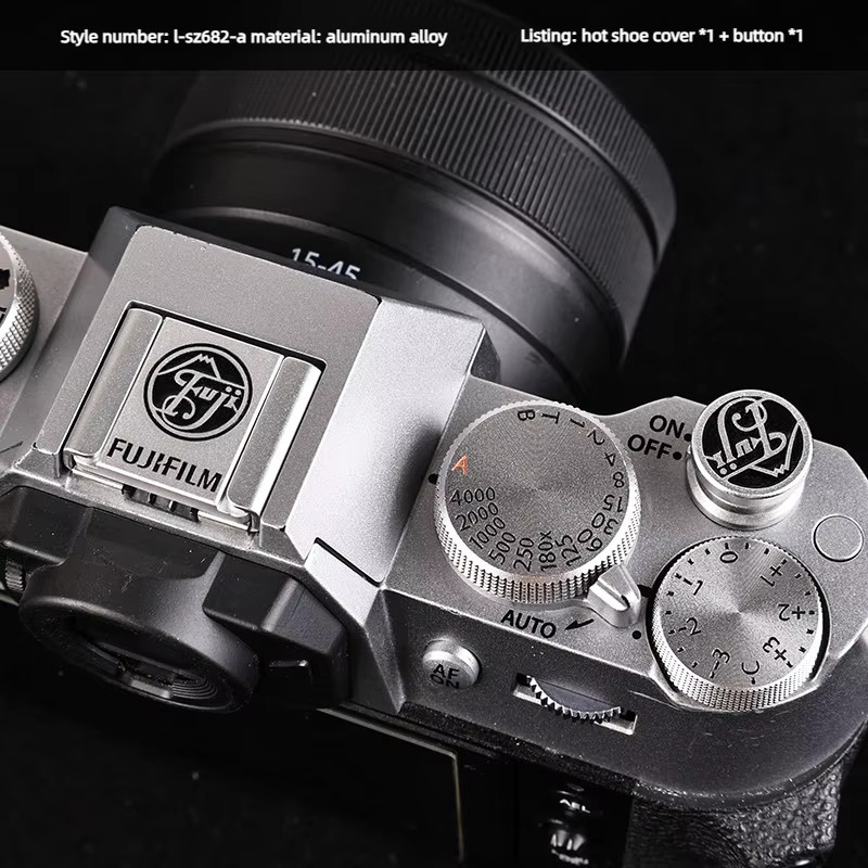 Metall Blitzschuh Abdeckung in Silber als Staubschutz für Fujifilm Kameras wie XS10, XM5, XE4, XT5, XT30II, XH2S, XA7, X100VI und XT50 - Bild 2