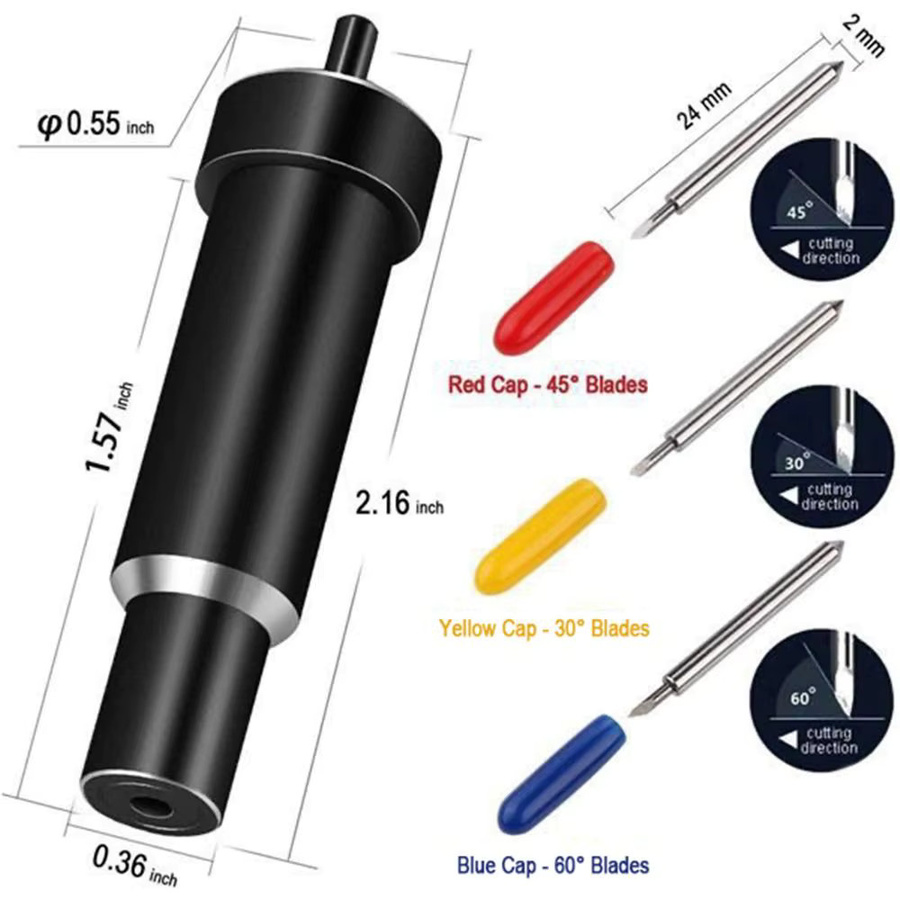 Cricut Ersatz-Tiefschnittklingen aus Metall in 30, 45 und 60 Grad für Cricut Explore 3, Air 2, Air, One und Maker 3, Farbe: Silber - Bild 6