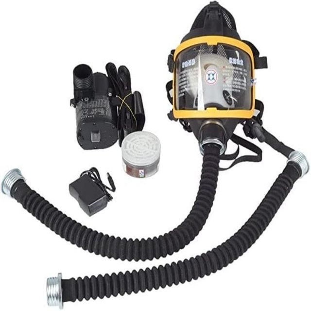 SZYSF Elektrisches Gasmasken-Atemschutzgerät mit konstantem Luftstrom und Vollgesichtsschutz - Bild 1