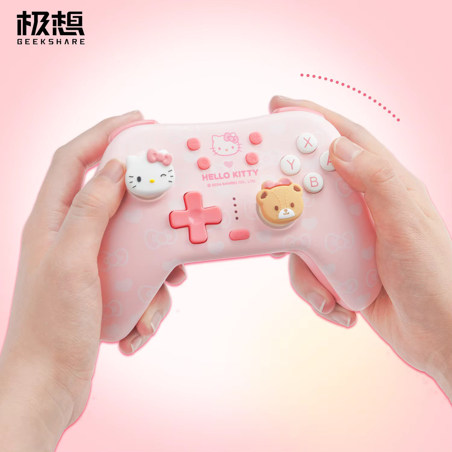 Sanrio Hello Kitty Wireless Gamepad 50th Anniversary Edition in Pink für Nintendo Switch, PC, Android und iOS - Bild 4