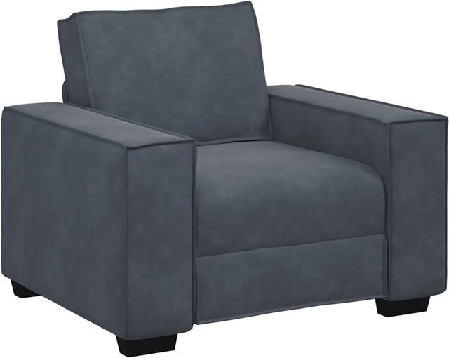 vidaXL Sessel Dunkelgrau aus Samt mit Armlehnen B/T/H: 100 x 78 x 84 cm - Bild 1