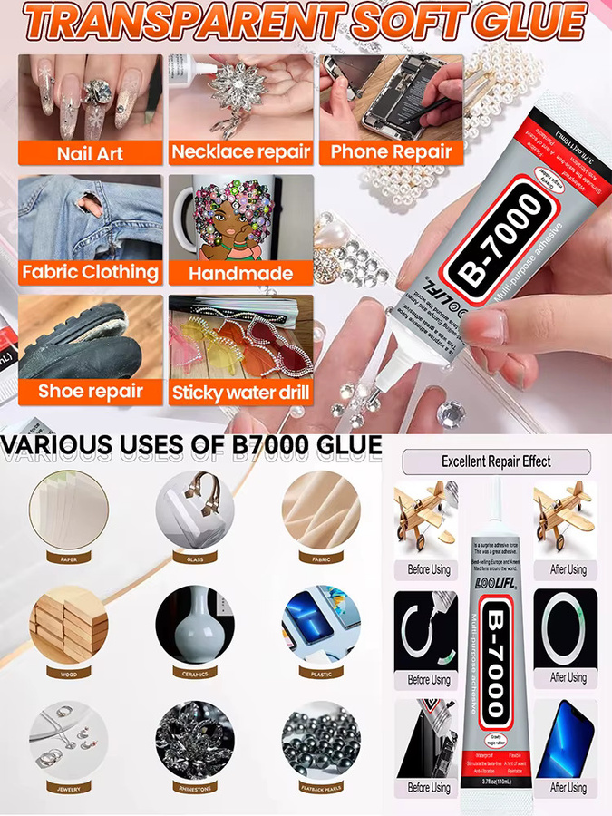 Loolifl B-7000 Superkleber Transparent 15ml für Epoxidharz, Handy-Reparaturen und Handwerk - Bild 6