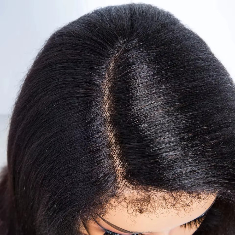 Rebecca Youth Kurze Echthaar-Perücke für Damen, Yaki-gerade Remy-Brasilianisches Haar, Lace Front - Bild 3