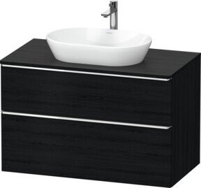 Duravit Waschtischunterschrank D-Neo in Schwarz Matt mit Schubladen und Türen, Wandmontage, Breite: 100 cm, Tiefe: 55 cm, Höhe: 66,4 cm - Bild 1