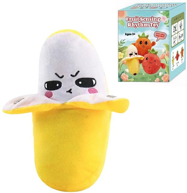 Yiran toy Bananenfrucht Plüschpuppe, Musikrhythmus-Induktionsspielzeug, ab 14 Jahre - Bild 1