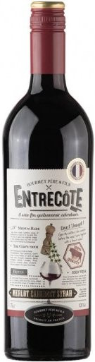 Les Grands Chais de France, Entrecôte, Cuvée, halbtrocken, Rotwein, 2024, 0,75 l - Bild 1