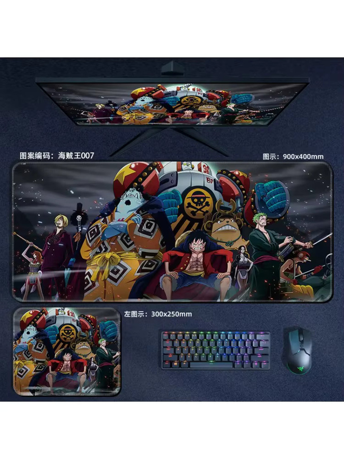 Bandai One Piece Anime Leder-Mauspad in Multicolour für E-Sport und Büro - Bild 2