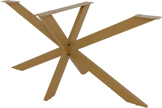 TPFLiving Tischbeine Bilan L im Industrial-Design aus Metall, Farbe Gold, matt, H: 78,0 cm, B: 71,0 cm, T: 150,0 cm - Bild 1