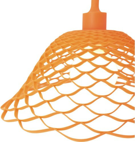 Näve Pendelleuchte aus Silikon in Orange mit E27 Fassung - Bild 1