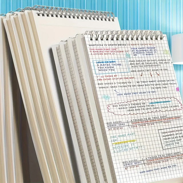 Spiralnotizbuch mit Softcover in Weiß, A5, 80 linierte Seiten, 1er-Pack - Bild 1