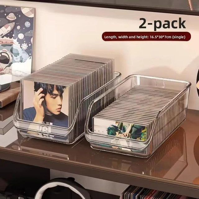 Acryl CD-Disc-Ständer von Binchi Outdoor Product in Schwarz und Transparent zur Aufbewahrung und Präsentation von CDs und Schallplatten - Bild 1