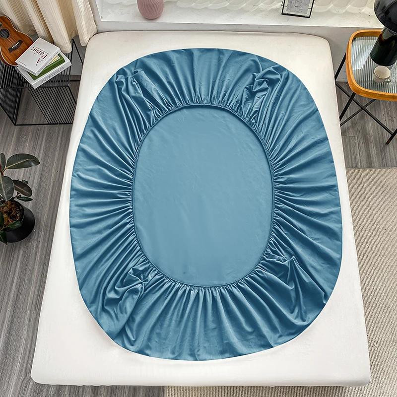 Yiran Furniture Spannbettlaken Set aus Mikrofaser in Blau, elastischer Matratzenbezug für Einzel-, Twin-, Queen- und King-Size Betten - Bild 1