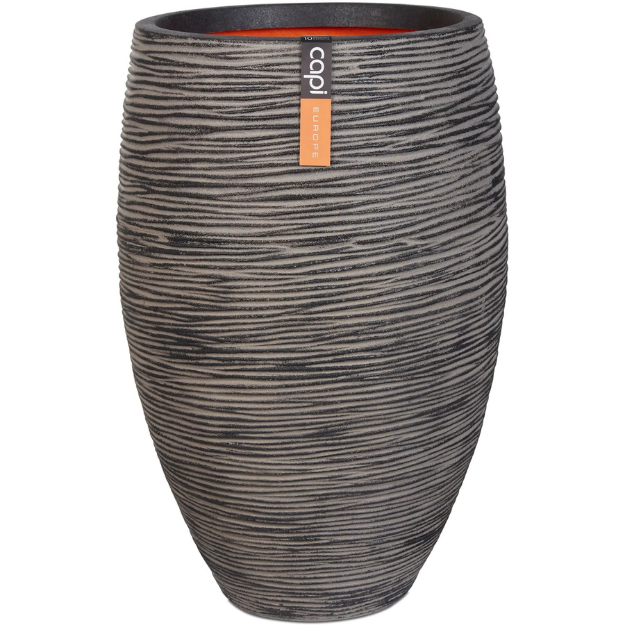 Capi Pflanztopf Nature Rib Elegant Deluxe Riffel Anthrazit Durchmesser: 40 cm, Höhe: 60 cm - Bild 2