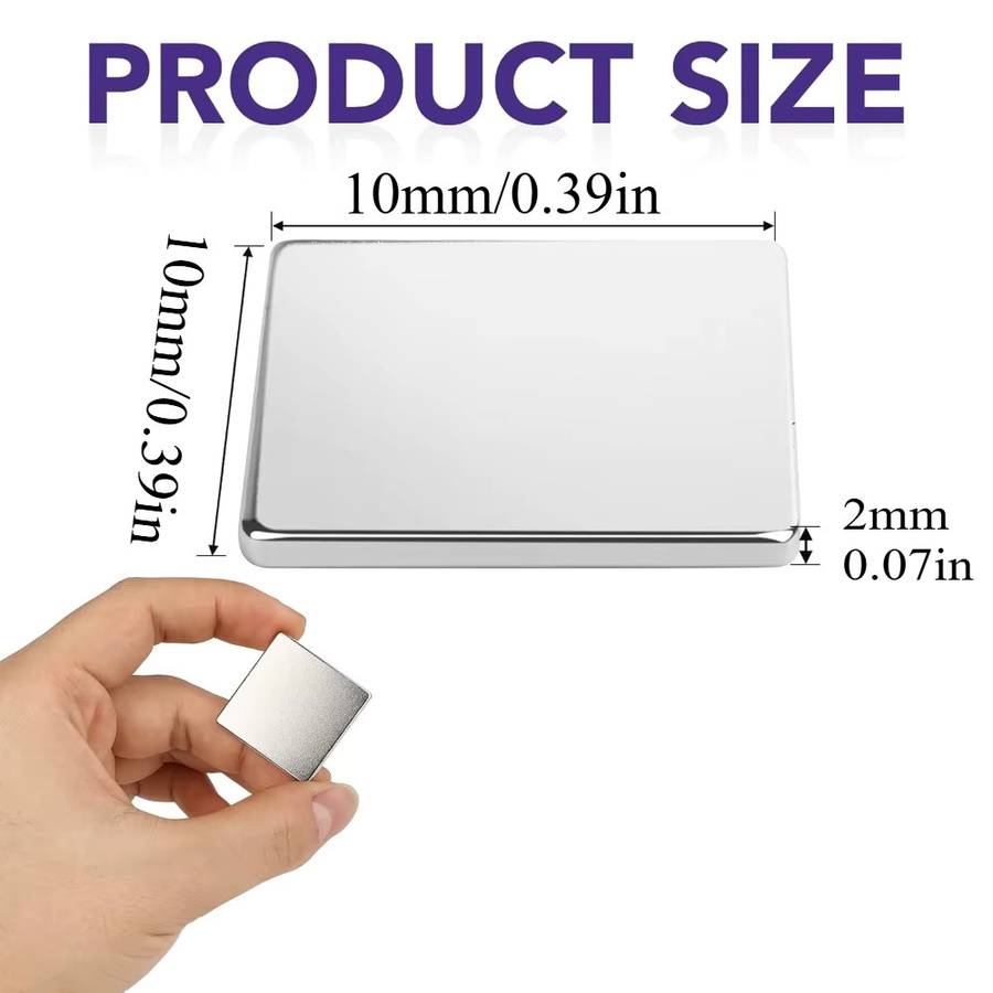 U-POLEMAG Rechteckiger Kühlschrankmagnet für Whiteboards und DIY-Projekte B/H: 20 x 10 mm, Tiefe: 2 mm - Bild 2