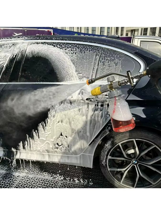 Kaikarai Hochdruckschaumspritzpistole mit fünffarbiger Düse und 1/4 Zoll Doppelanschluss-Verlängerungsstange in Multicolor - Bild 6