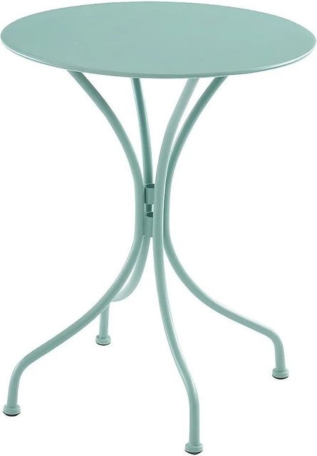 Vente-unique Gartentisch Mirmande aus Metall in Grün, rund, Durchmesser: 60 cm - Bild 1