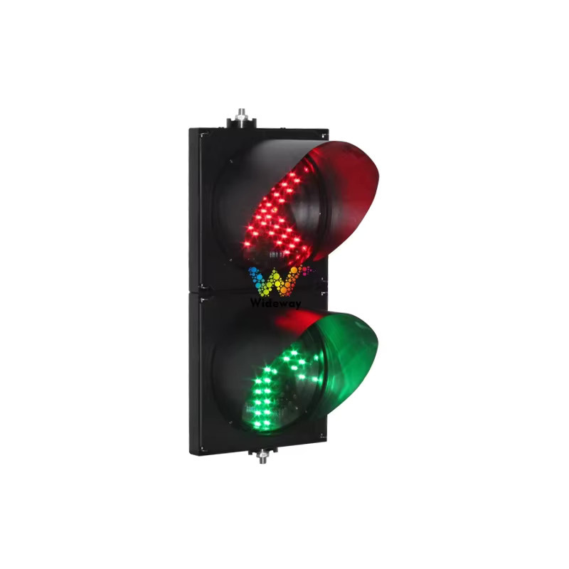 WIDEWAY LED-Verkehrssignalleuchte mit rotem Kreuz und grünem Pfeil, 200 mm, PC-Gehäuse, Farben: Rot, Grün, Schwarz - Bild 2