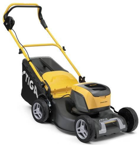 STIGA Collector 48 AE Akku-Rasenmäher 48V in Gelb mit 46 cm Schnittbreite - Bild 1