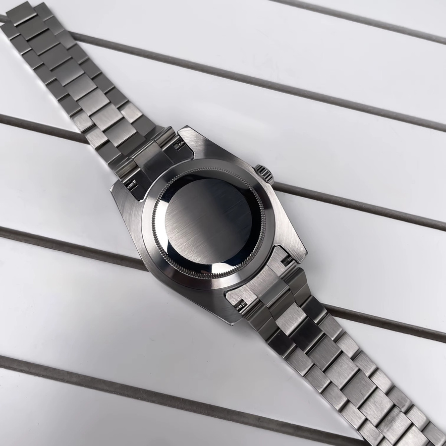 MACARLON Uhrengehäuse Edelstahl, Silber, 39 mm, Saphirglas, Unisex - Bild 3