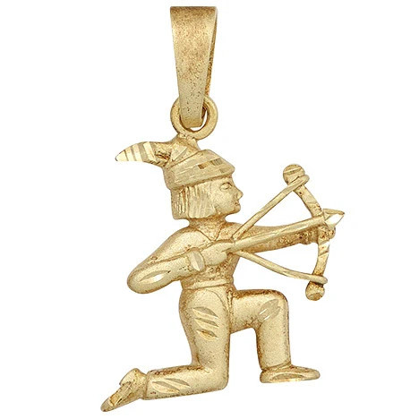 Colfem Anhänger Sternzeichen Schütze, 925 Silber, gold vergoldet, matt - Bild 1