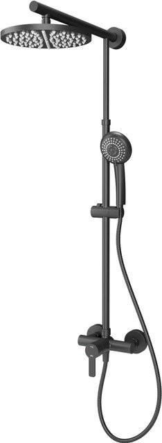 Schulte Duschsystem Classic mit Einhebelmischer in Mattschwarz, H x B: 155,4 x 43,4 cm - Bild 1