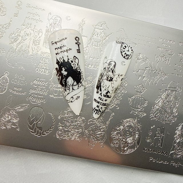 XMQ Nagelkunst-Stempelplatten, Hexen-Motive, Liebes-Imageplatten - Bild 1