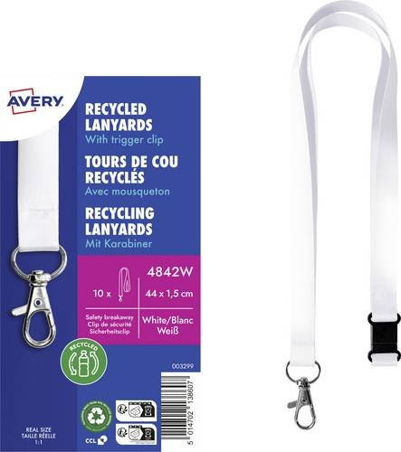 Avery Zweckform Textilband 4842W in Weiß, L: 440 mm, B: 15 mm, 10 Stück - Bild 1