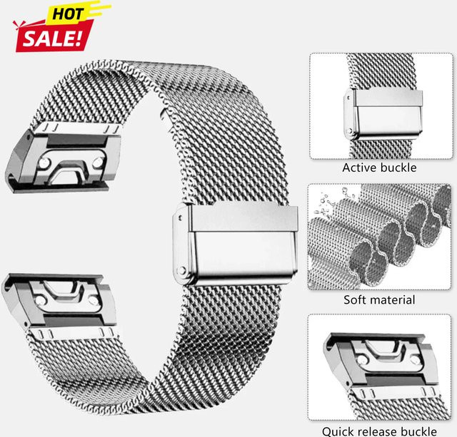 OAKCHARM Uhrenarmband Edelstahl, Silber, Unisex - Bild 1