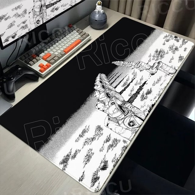 Riccu Astronaut Gaming-Mauspad, rutschfeste Schreibtischunterlage aus Gummi, Multicolor, B/T: 80 x 40 cm - Bild 1