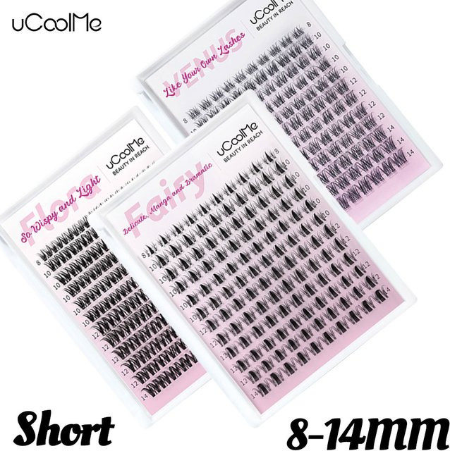 uCoolMe Lashes Short Fairy Venus Flora Wimpernbüschel, Black, Unisex - Bild 1