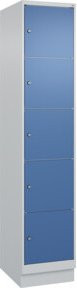 C+P Schließfachschrank Classic PLUS mit Sockel, 1 Abteil, Grau/Blau, B/T/H: 195 x 40 x 50 cm - Bild 1