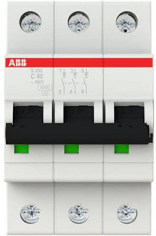 ABB Sicherungsautomat S203-C40 Miniature Circuit Breaker C-Charakteristik 3-polig 40A 6kA - Bild 2