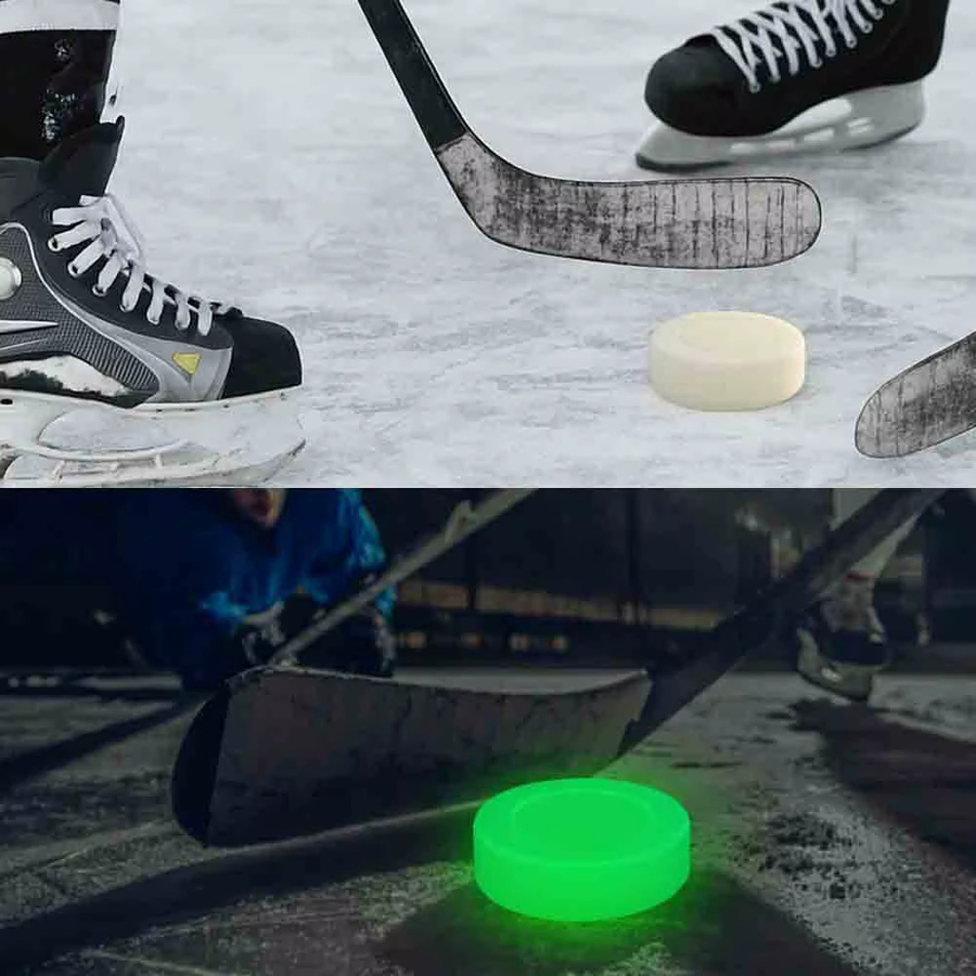 UICE Eishockey-Puck, leuchtender Hockey-Puck, Kunststoff, Gummi - Bild 3