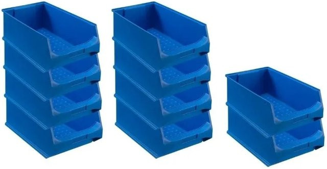 PROREGAL SparSet 10x Sichtlagerboxen Blau, B/T/H: 20 x 30 x 50 cm, 21,8 Liter - Bild 1