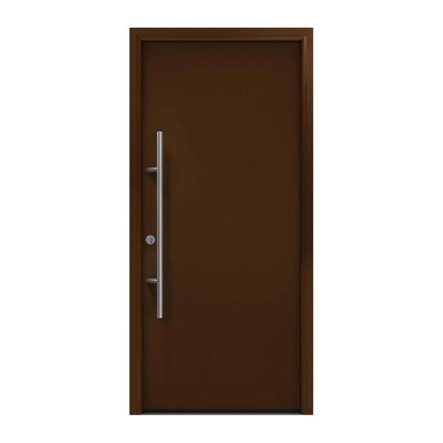 EcoStar Haustür Isopro Secur IPS 010 Terrabraun B: 110 cm, H: 210 cm, DIN Links, RC2 Sicherheit mit Aluminium und Stahl - Bild 2