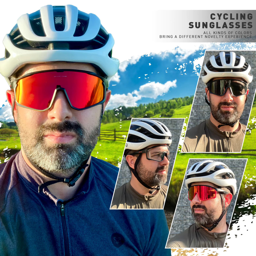 KAPVOE Sportsonnenbrille, Photochrome, polarisiert, Unisex, Vollrand - Bild 3