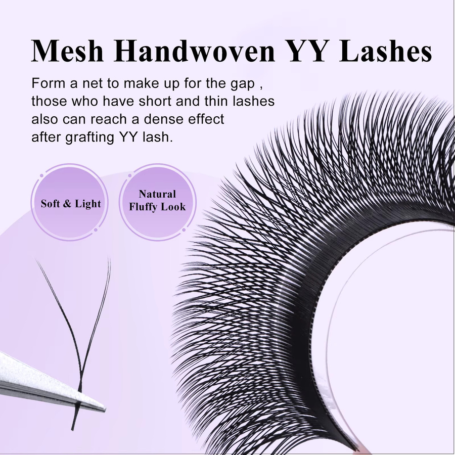 Wendy Lashes YY Mesh Wimpernverlängerung, 4D, Natürlicher Look - Bild 3