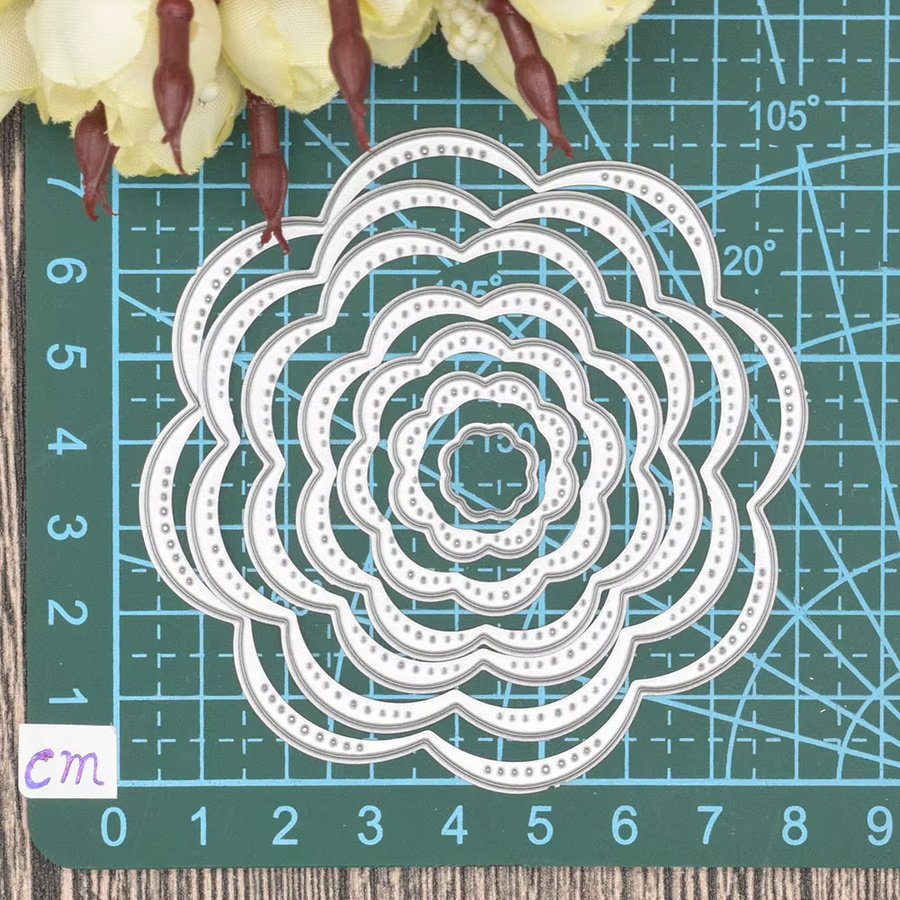 Metallisches Blumen-Blütenblatt Schneidwerk-Set für Scrapbooking und Bastelarbeiten - Bild 2